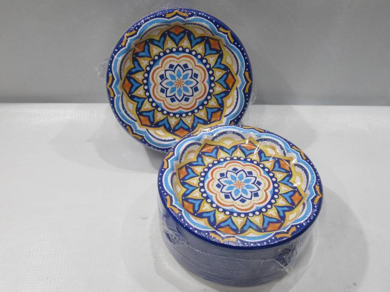 lot 411 image: NEW 2 Pack of Members Mark Medallion Mix Premium Paper Plates, 10 (85 Count per Pack)