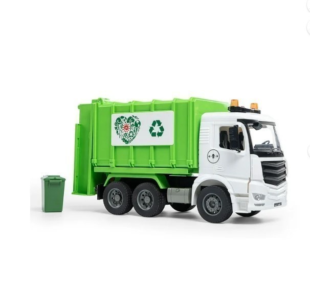 lot 414 image: NEW Members Mark E230-003 Garbage Truck Working Lights and Sounds 120 Scale Green