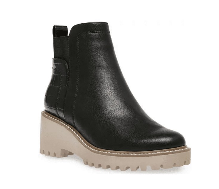 lot 332 image: NEW Dolce Vita Womens 7 Boots Shoes Rancher Ankle Chelsea Slip-on DV Ladies Black