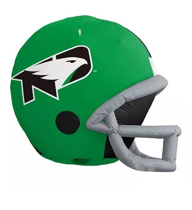 lot 348 image: NEW Logo Brands Officially Licensed NCAA 4 Inflatable Team Helmet - UND Fighting Hawks
