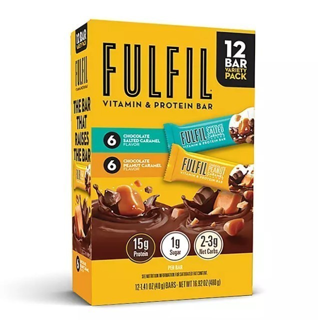 lot 352 image: NEW FULFIL Vitamin & 15g Protein Bar Variety Pack, 12 pk.