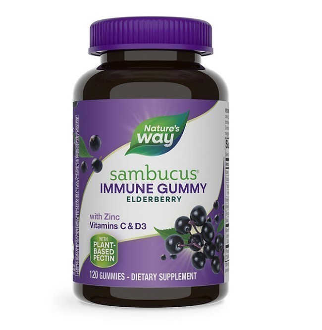lot 355 image: NEW Natures Way Sambucus Elderberry Gummies, 120 ct.