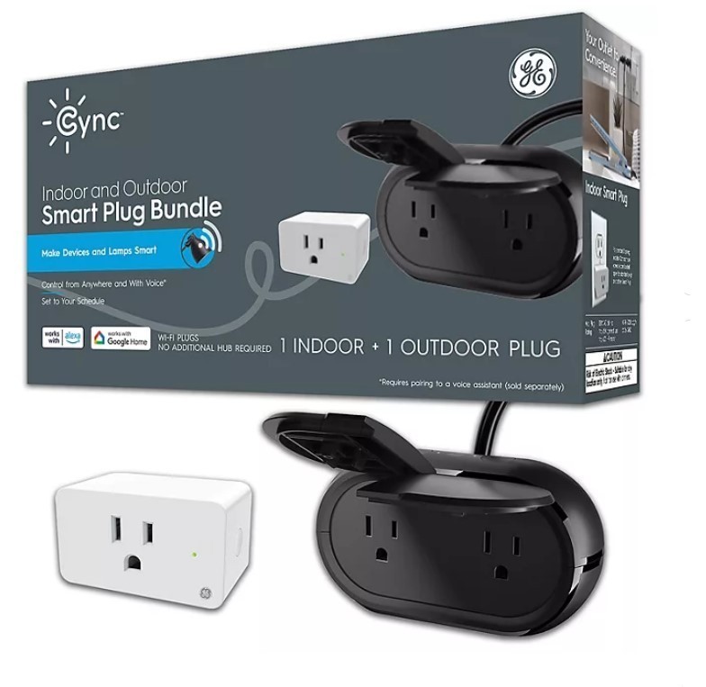 lot 297 image: NEW CYNC Indoor and Outdoor Smart Plug Bundle -