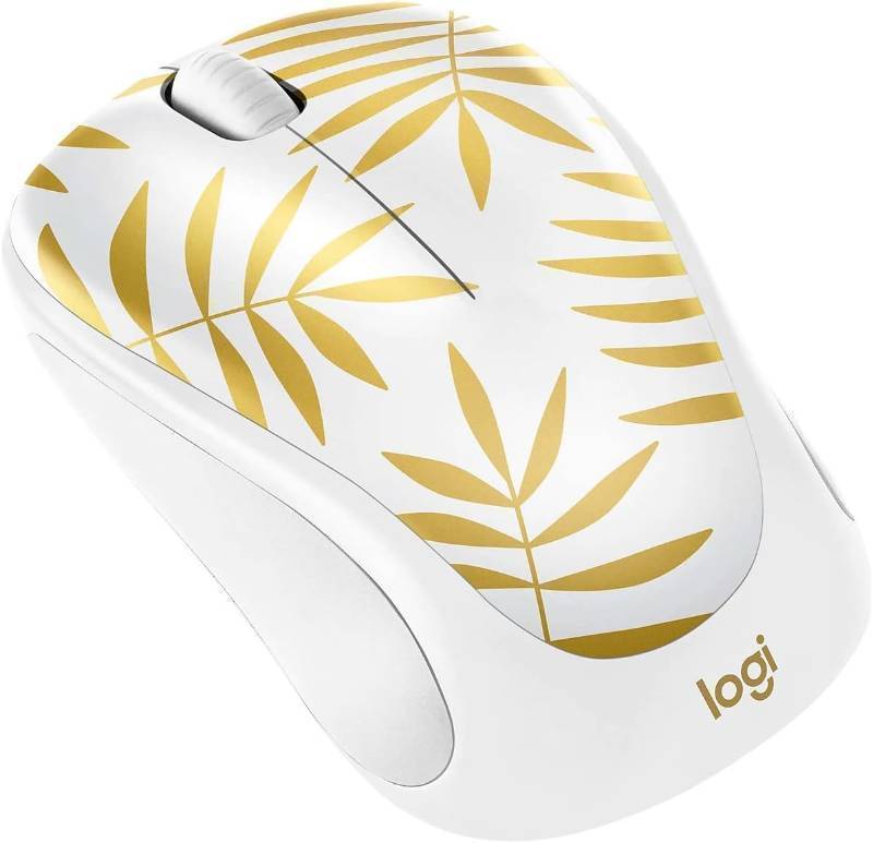 lot 298 image: NEW Logitech M317C Wireless Mouse - White Floral