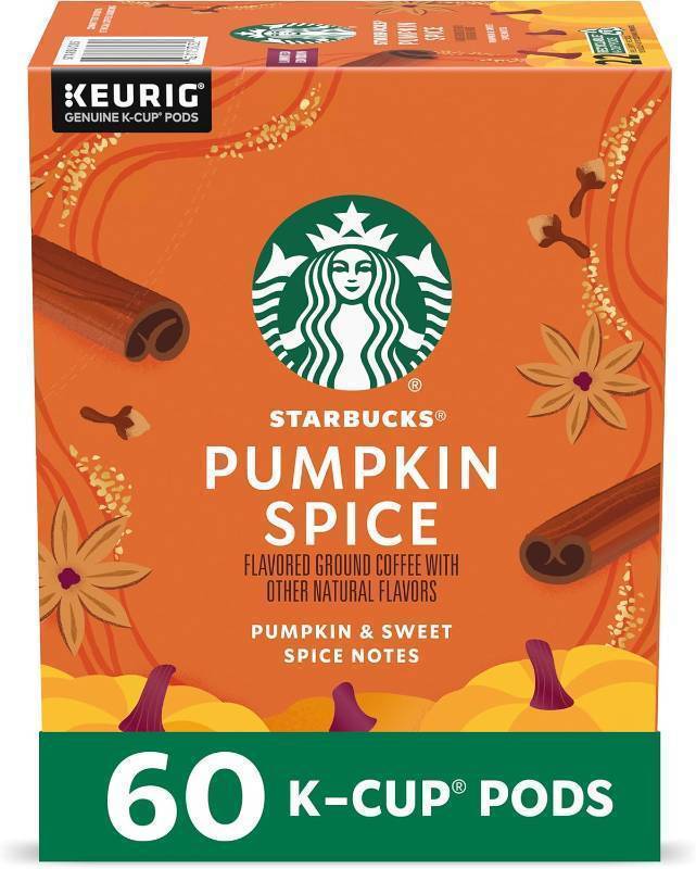 lot 309 image: NEW 6 Pack of 10 Count Starbucks Pumpkin Spice K-Cups (60 Total) - BB 2-27-25