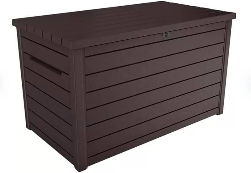 lot 121 image: NEW Keter 230-Gallon XXL Deck Box - Brown