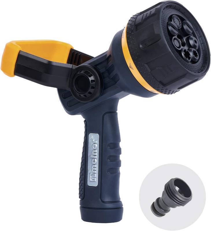 lot 145 image: NEW Melnor XT Torrent 7-Pattern Nozzle with QuickConnect Product Adapter Set Model 90404