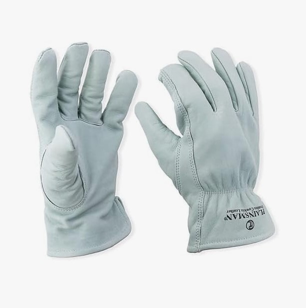 lot 146 image: Plainsman Cold Weather Work Gloves, Fleece Lining, Premium Cowhide Leather, X-Large, 2 Pairs XL