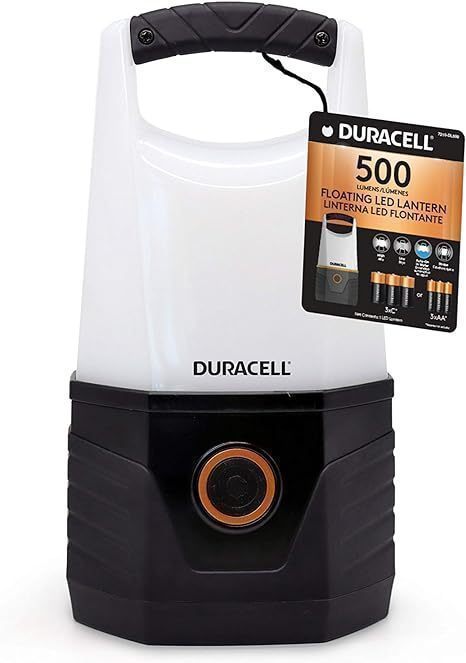 lot 242 image: Duracell 500 Lumen Flex Power Floating LED Lantern with 360° Lighting for Camping, Fishing, & Emergency Use - Water Resistant Design with 4 Modes. Batteries Not Included
