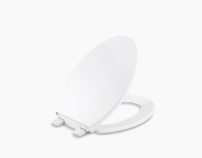 lot 260 image: KOHLER Layne Quiet-Close Elongated antimicrobial toilet seat - White