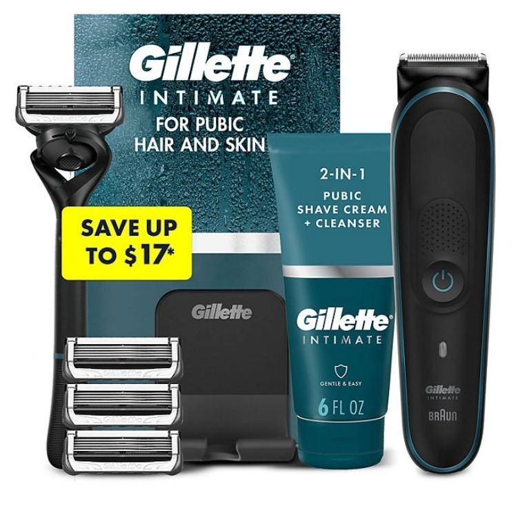 lot 224 image: NEW Gillette Intimate Mens Pubic Hair Grooming Kit