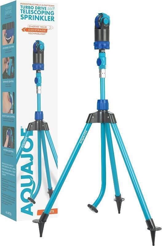 lot 234 image: NEW Aqua Joe AJ-6PSTB Indestructible Series 6 Pattern HD SprinklerMister Combo, 360 Degree Coverage