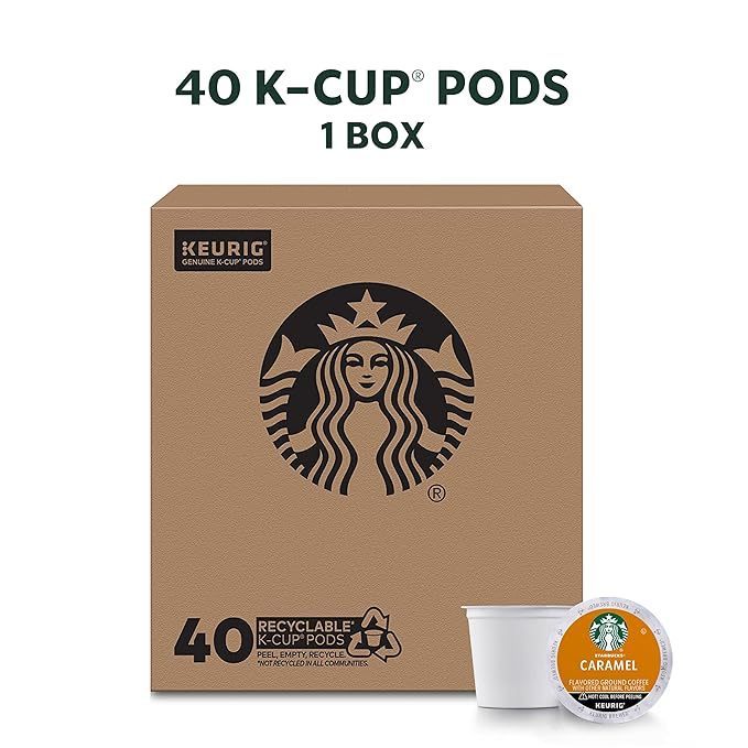 lot 238 image: NEW 40 Count of Starbucks Caramel Flavored Coffee K-Cups - Best By 4-18-25