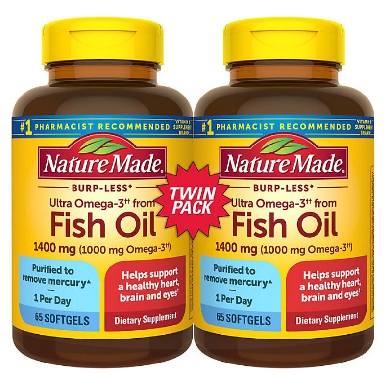 lot 239 image: NEW Nature Made Burp-Less Ultra Omega-3 Fish Oil Softgels, 130 ct.