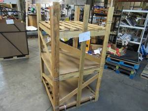 lot 116 image: Large Wooden Pallet with Wooden Frame Built onto it