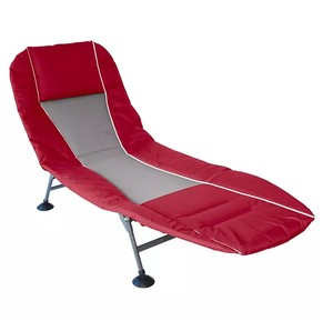 lot 134 image: NEW Members Mark Folding Cot & Lounger - RED