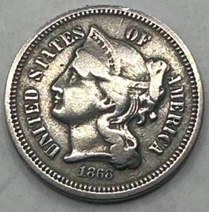 1868 Three Cent Nickel