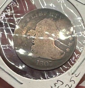 lot 11 image: 1807 Flowing Hair Half Dollar
