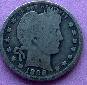 lot 20 image: 1898 Barber Quarter