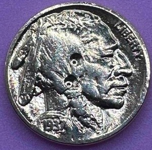lot 29 image: 24kt Gold Plated Buffalo Nickel