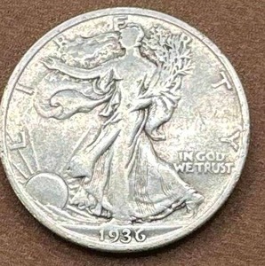 lot 34 image: 1936 Walking Liberty Half Dollar