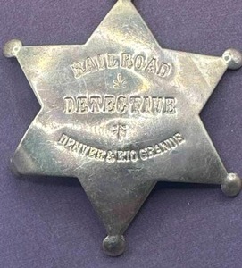 lot 46 image: Brass Railroad Detective Badge