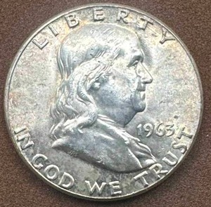 lot 59 image: 1963 Franklin Half Dollar