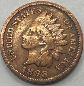 lot 60 image: 1898 Indian Head Penny
