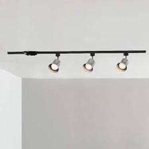 lot 19 image: Hampton Bay 4 ft. Brushed Nickel Integrated LED Ceiling Mount Direct wire Track Lighting Kit with Flared Linear Track Head 3-Light   Customer Returns  See Pictures