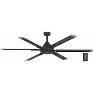 Commercial Electric High Velocity 6 ft. Indoor/Outdoor Matte Black Ceiling Fan with Wall Control Included  Customer Returns  See Pictures