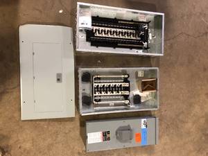 lot 28 image: Lot of Assorted Breaker Boxes Various Models and Conditions   Customer Returns  See Pictures