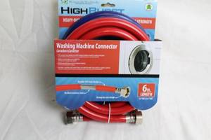 lot 20 image: 6ft Washing Machine Connector Hose with High Burst Strength
