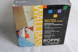 lot 23 image: Roppe Self-Stick Vinyl Wall Base 4 x 20