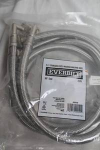 lot 31 image: 4ft Everbilt Stainless Steel Washing Machine Hose - 2 Pack