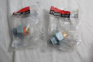 lot 37 image: Set of 2 Everbilt 12 in. FIP x 12 in. FIP Dielectric Unions