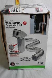 lot 47 image: Deflecto Supur-Flex Wide-Mouth Dryer Vent Kit with Pest Guard