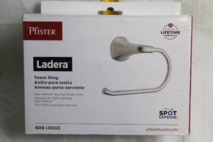 lot 64 image: Pfister Ladera Towel Ring in Brushed Nickel Finish