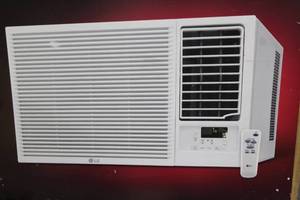 lot A-80 image: LG Window Air Conditioner 12,000 BTU with Heating and Remote