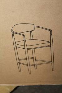 lot 83 image: Set of 2 Beige Counter Stools
