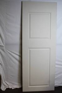 lot 91 image: 30x80 Inch 2-Panel Square Top Molded Slab Door