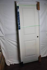 lot 107 image: 28x80 Left Hand 2-Panel Smooth Interior Door with Jamb