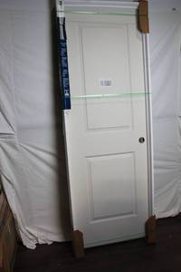 lot 108 image: New Molded 2-Panel Smooth Left Hand Door 28x80