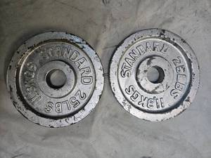 Lot of a pair of 25LB 2-inch Weight Plates (NEW)