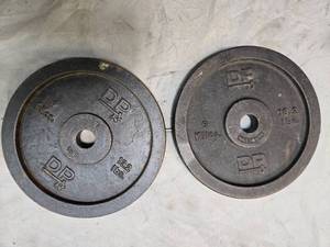 lot 12 image: Lot of a pair of 13.2LB One-inch Weight Plates (USED)