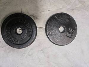 lot 29 image: Lot of a pair of 5LB  One-inch Weight Plates (USED)