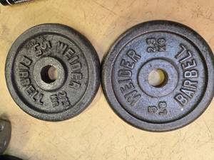 lot 62 image: A pair of 5LB Weight Plates (USED)
