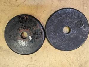 lot 67 image: A pair of 5LB Weight Plates (USED)