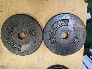 lot 79 image: Lot of a pair 5LB Weight Plates (USED)