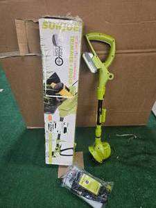 lot 55 image: 24V Sonjoe Trimer Edger ( New, in damaged box)