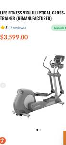 lot 112 image: Life Fitness 91X Commercial Elliptical (USED). Sold online for over $3000 New
